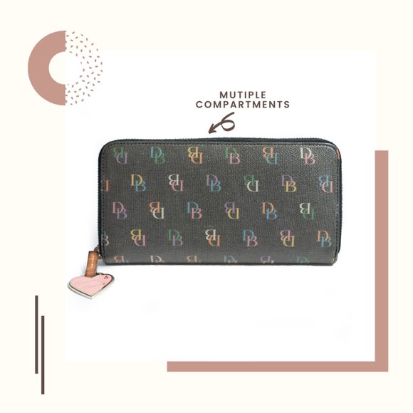 Dooney & Bourke Colorful Monogram Wallet